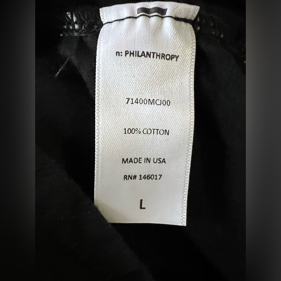 n:philanthropy Rise Dress in Black Cat 100% Cotton Women’s Size L - Picture 8 of 9